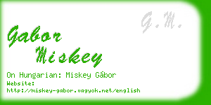 gabor miskey business card